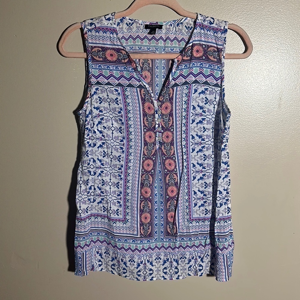 Talbots Pretty Paisley Print Top | XS‎